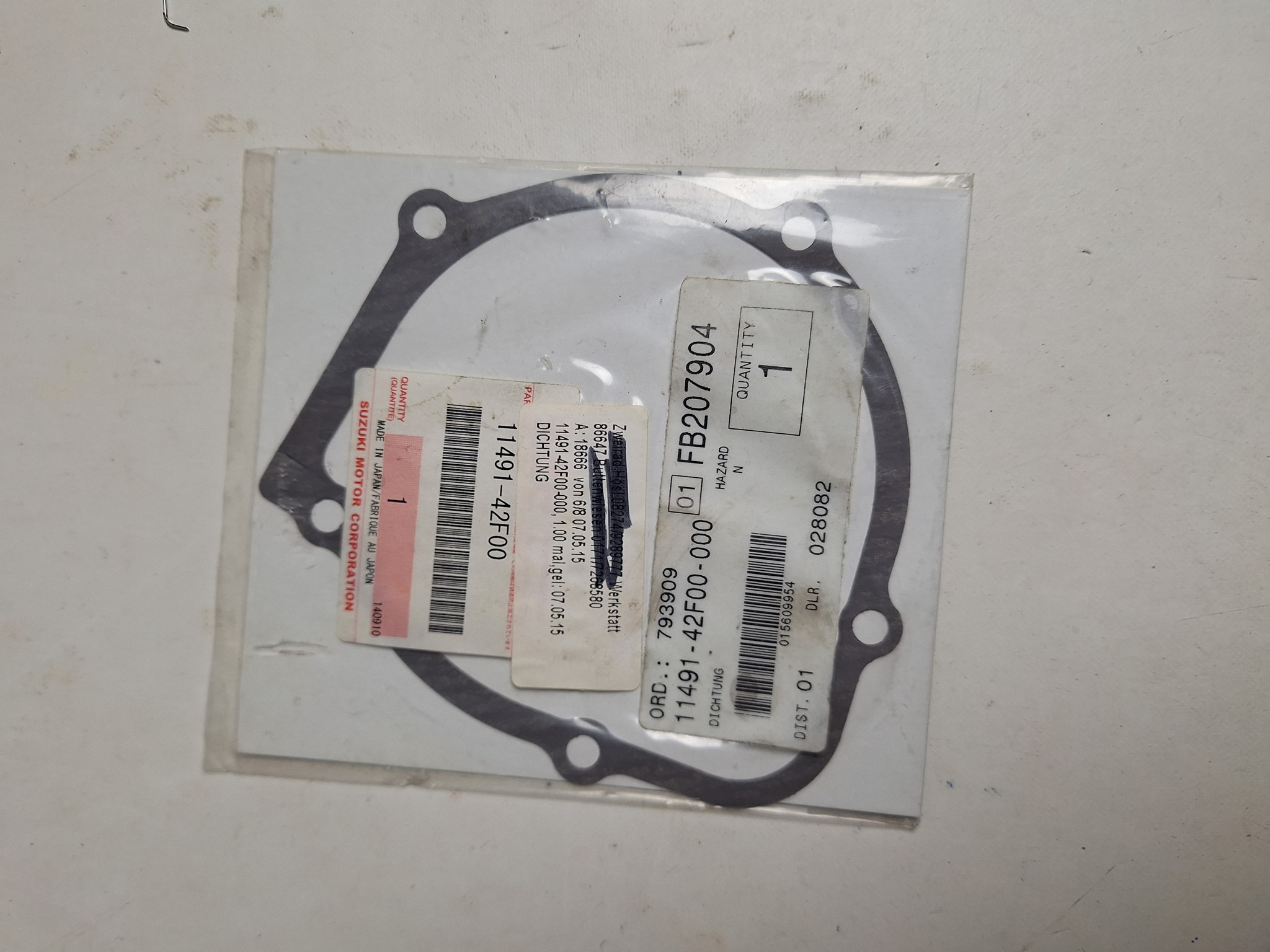 Picture of SUZUKI DICHTUNG 11491-42F00